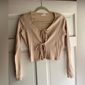 Urban nation double front tie cardigan or crop top